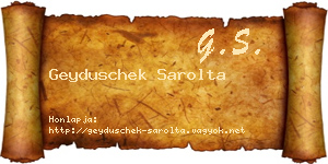 Geyduschek Sarolta névjegykártya